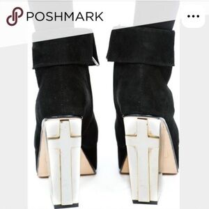 Friend of Mine Black Brass Heeled Boots